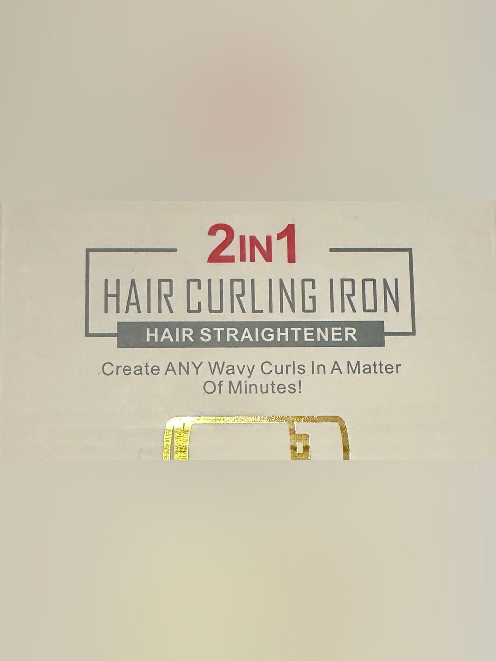2-in-1 Hair Curling & Straightening Iron - Gold - Picture 5 of 9